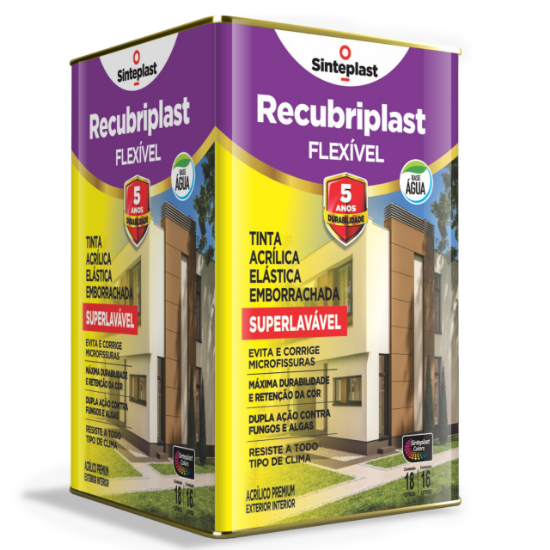Imagem de Recubriplast Tinta Emborrachada 100% Elástica Branca 18l