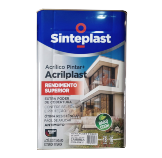 Imagem de TINTA ACRÍLICA STANDARD FOSCA EXTERIOR/INTERIOR ACRILPLAST 18LT