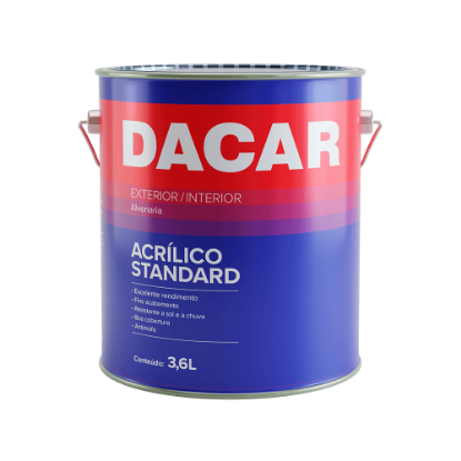 Imagem de Tinta Acrílica Dacar Standard Fosco - Branco Neve - 3,6L